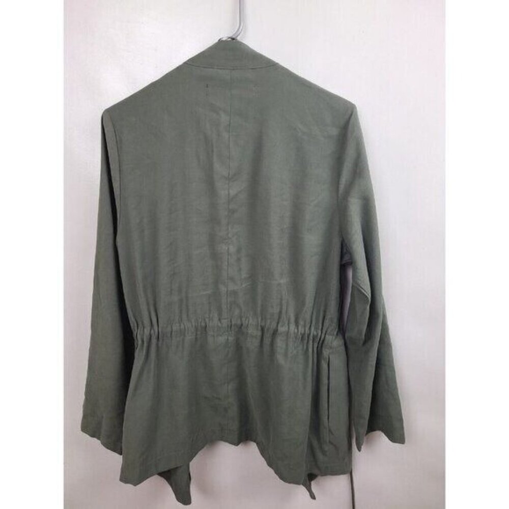 Zara Basic Womens Utility Jacket Small Olive Gree… - image 7